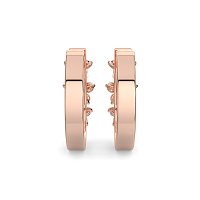 Earring Huggies with Natural Diamonds 0.30cts Total Weight