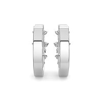 Earring Huggies with Natural Diamonds 0.30cts Total Weight