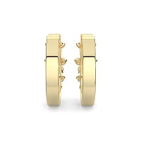 Earring Huggies with Natural Diamonds 0.30cts Total Weight