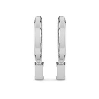 Earring Drop Huggies with Natural Diamonds 0.40cts Total Weight