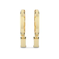 Earring Drop Huggies with Natural Diamonds 0.40cts Total Weight