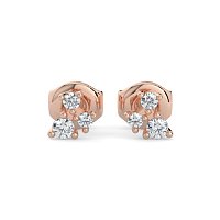 Earring Studs with Natural Diamonds 0.20cts Total Weight