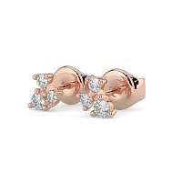 Earring Studs with Natural Diamonds 0.20cts Total Weight