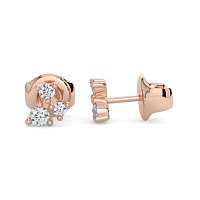 Earring Studs with Natural Diamonds 0.20cts Total Weight