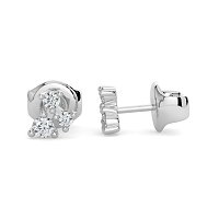Earring Studs with Natural Diamonds 0.20cts Total Weight