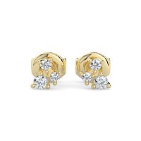 Earring Studs with Natural Diamonds 0.20cts Total Weight