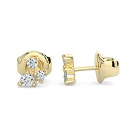 Earring Studs with Natural Diamonds 0.20cts Total Weight