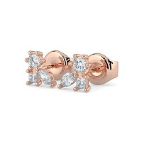 Earring Studs with Natural Diamonds 0.70cts Total Weight