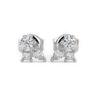 Earring Studs with Natural Diamonds 0.70cts Total Weight
