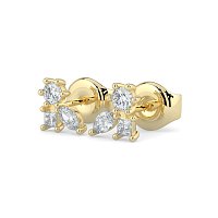 Earring Studs with Natural Diamonds 0.70cts Total Weight
