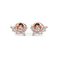 Earring Studs with Natural Diamonds 0.23cts Total Weight