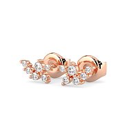 Earring Studs with Natural Diamonds 0.23cts Total Weight