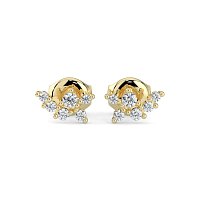 Earring Studs with Natural Diamonds 0.23cts Total Weight