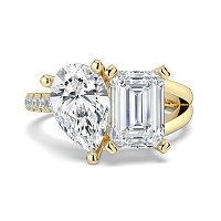 Toi&Moi 2 Stones Ring with IGI LG Diamonds 2.68cts Total Weight