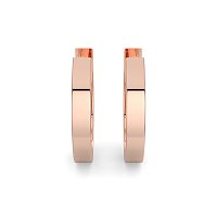 Earring Huggies with Rub Over Natural Diamonds 0.06cts Total Weight