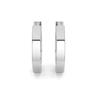 Earring Huggies with Rub Over Natural Diamonds 0.06cts Total Weight