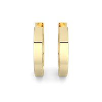 Earring Huggies with Rub Over Natural Diamonds 0.06cts Total Weight