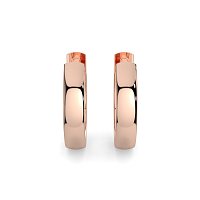 Earring Huggies with Rub Over Natural Diamonds 0.06cts Total Weight