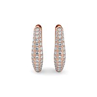 Earring Huggies with Natural Diamonds 0.20cts Total Weight