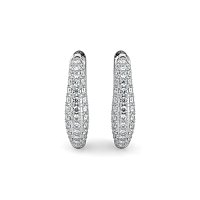 Earring Huggies with Natural Diamonds 0.20cts Total Weight