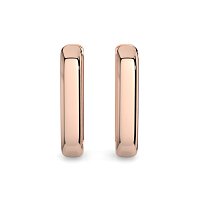 Earring Huggies with Rub Over Natural Diamonds 0.42cts Total Weight