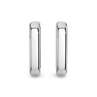 Earring Huggies with Rub Over Natural Diamonds 0.42cts Total Weight