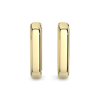 Earring Huggies with Rub Over Natural Diamonds 0.42cts Total Weight