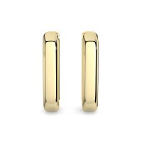 Earring Huggies with Rub Over Natural Diamonds 0.42cts Total Weight