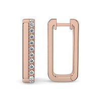 Earring Huggies with Natural Diamonds 0.70cts Total Weight