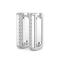 Earring Huggies with Natural Diamonds 0.70cts Total Weight