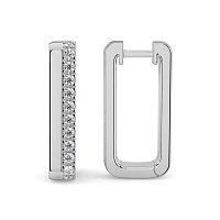 Earring Huggies with Natural Diamonds 0.70cts Total Weight