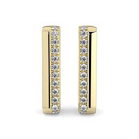 Earring Huggies with Natural Diamonds 0.70cts Total Weight