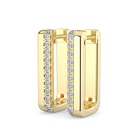 Earring Huggies with Natural Diamonds 0.70cts Total Weight