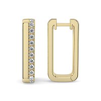 Earring Huggies with Natural Diamonds 0.70cts Total Weight