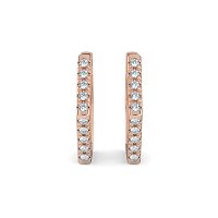 Earring Huggies with Natural Diamonds 0.18cts Total Weight