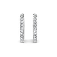 Earring Huggies with Natural Diamonds 0.18cts Total Weight
