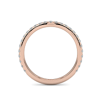 Dalia Split Curve Wedding Ring with Natural Diamonds 0.28ct Total Weight
