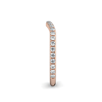 Dalia Split Curve Wedding Ring with Natural Diamonds 0.28ct Total Weight