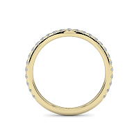 Dalia Split Curve Wedding Ring with Natural Diamonds 0.28ct Total Weight