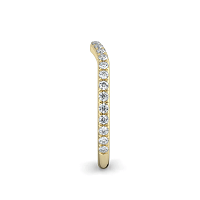 Dalia Split Curve Wedding Ring with Natural Diamonds 0.28ct Total Weight