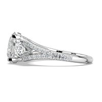 Dalia Three Stones with Diamonds on Split Band
