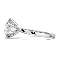 Ariel 6 Claws with half Swirled Diamonds on Band