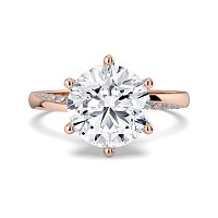 Ariel 6 Claws with half Swirled Diamonds on Band