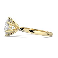 Ariel 6 Claws with half Swirled Diamonds on Band