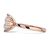 Ariel 6 Claws with half Swirled Diamonds on Band