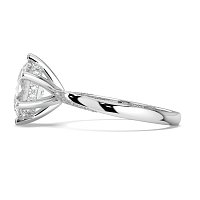 Ariel 6 Claws with half Swirled Diamonds on Band