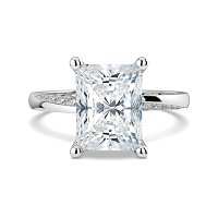 Ariel 4 Claws with half Swirled Diamonds on Band