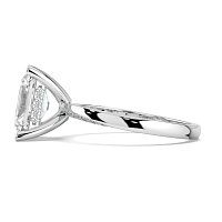 Ariel 4 Claws with half Swirled Diamonds on Band