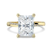 Ariel 4 Claws with half Swirled Diamonds on Band