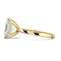 Ariel 4 Claws with half Swirled Diamonds on Band